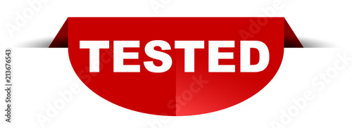 red vector round banner tested