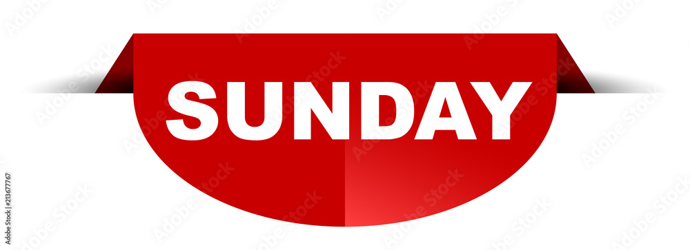 red vector round banner sunday red vector round banner sunday