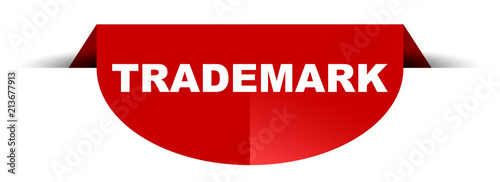red vector round banner trademark