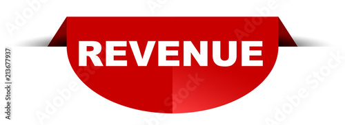 red vector round banner revenue