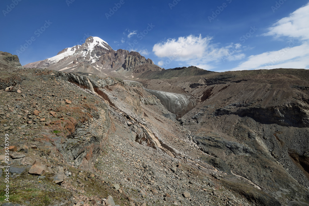 Kazbek mountain, Gergeti glacier, Stepantsminda, Georgia
