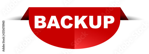 red vector round banner backup