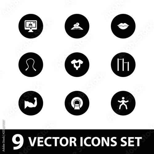 Collection of 9 body filled icons