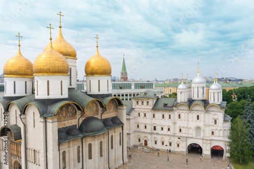 assumption Cathedral and the Church of the twelve apostles on the Cathedral square of the Moscow Kremlin