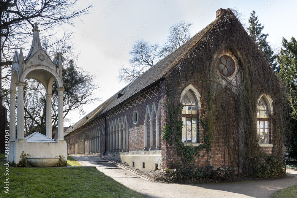 The Gothic house located in complex of gardens Dessau-Worlitz