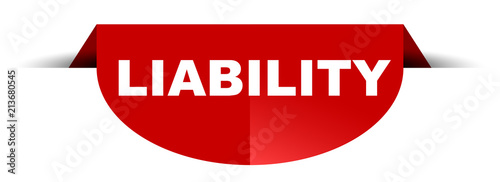 red vector round banner liability