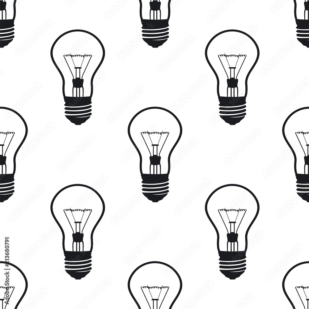 Seamless vector pattern whith light bulb Seamless vector pattern whith light bulb