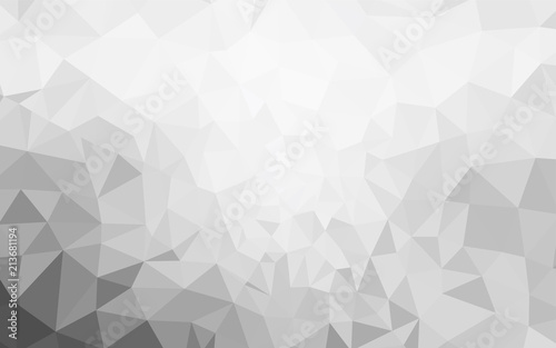 Light Gray vector triangle mosaic cover.