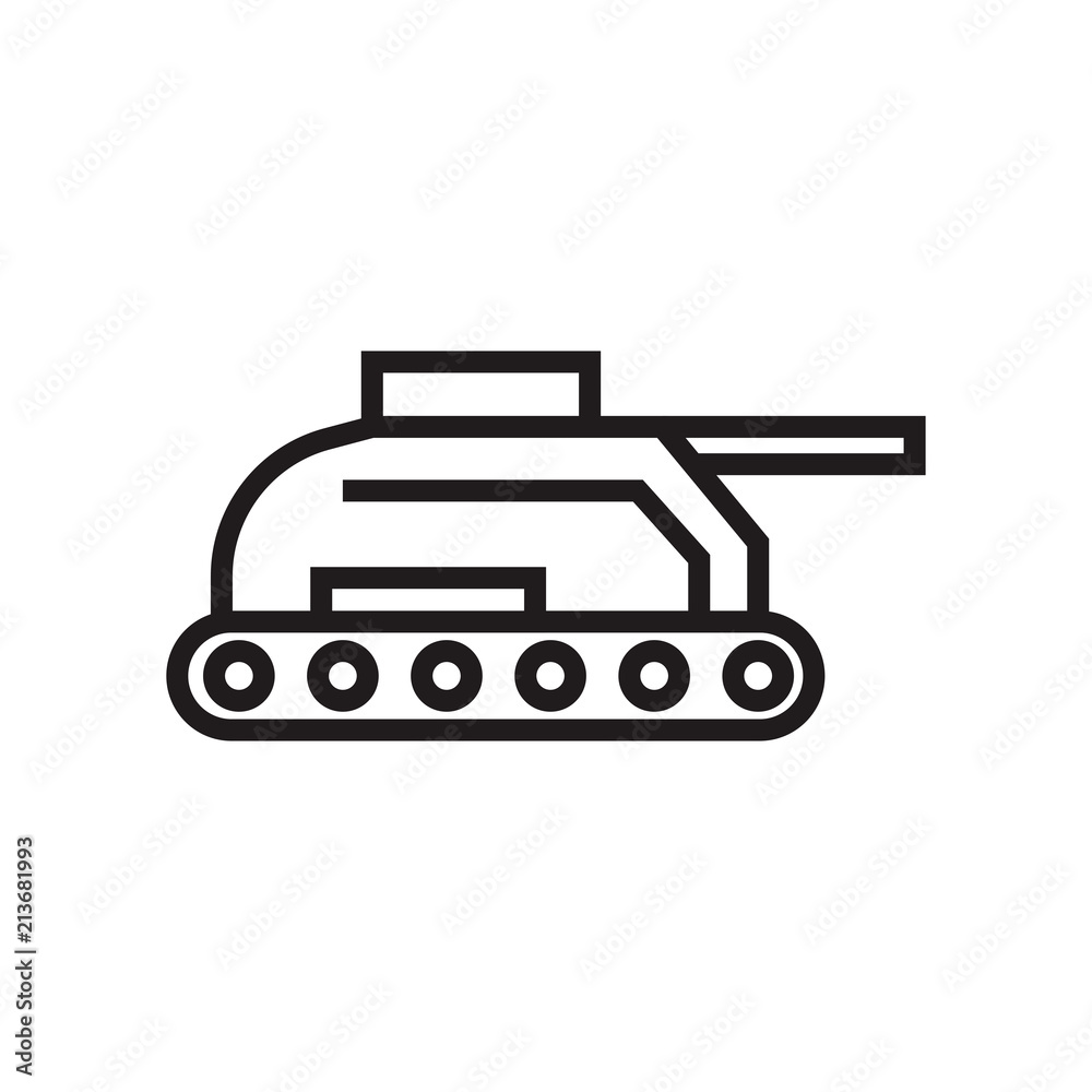 Tank icon vector sign and symbol isolated on white background, Tank logo concept Tank icon vector sign and symbol isolated on white background, Tank logo concept