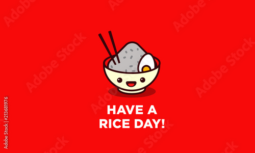 Have a Rice Day Pun Poster Design