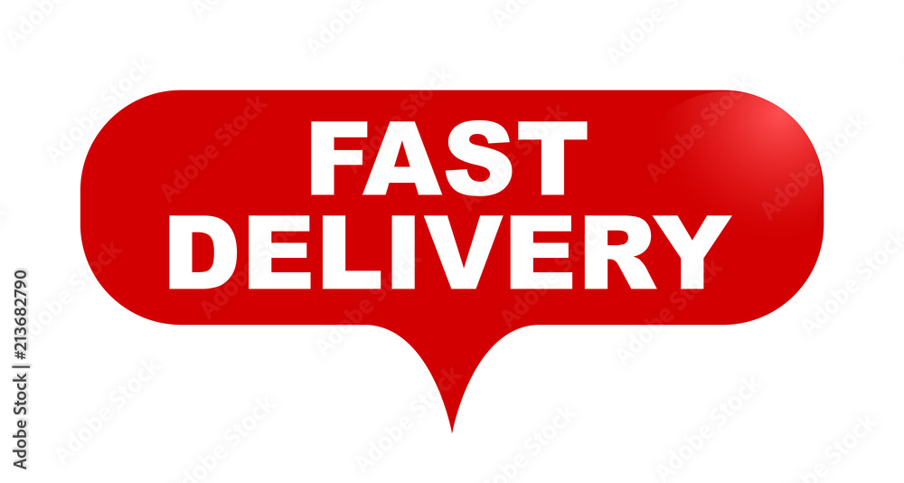 red vector bubble banner fast delivery red vector bubble banner fast delivery