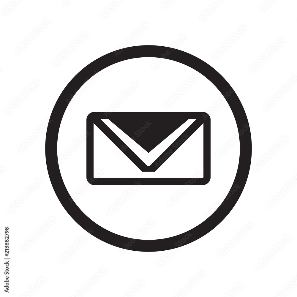 Mail sign icon vector sign and symbol isolated on white background, Mail sign logo concept Mail sign icon vector sign and symbol isolated on white background, Mail sign logo concept