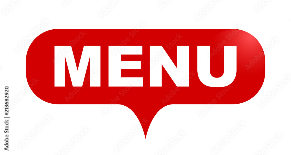 red vector bubble banner menu