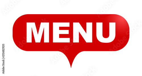 red vector bubble banner menu