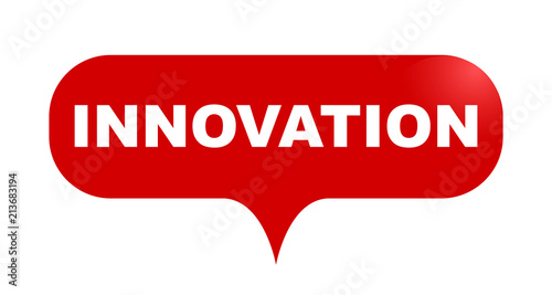 red vector bubble banner innovation