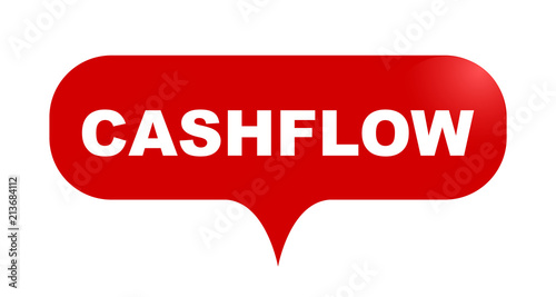 red vector bubble banner cashflow