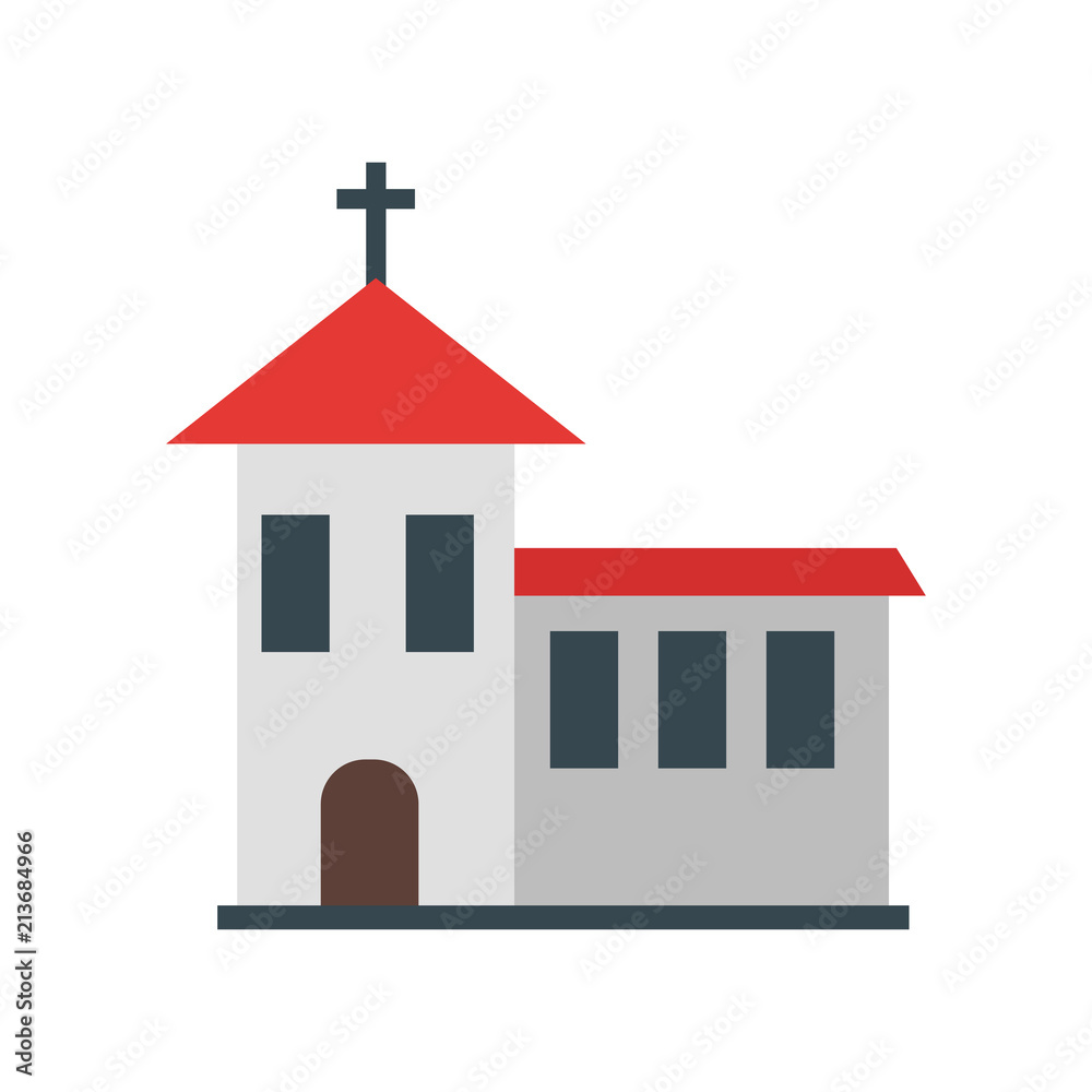 Church icon vector sign and symbol isolated on white background, Church logo concept