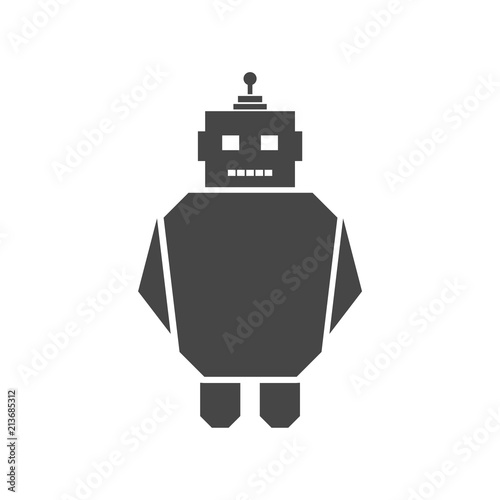 Robot flat simple icon