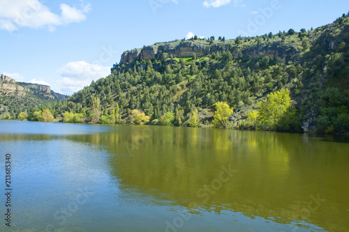 Reservoir in the Durat  n meanders  Scenic Lake