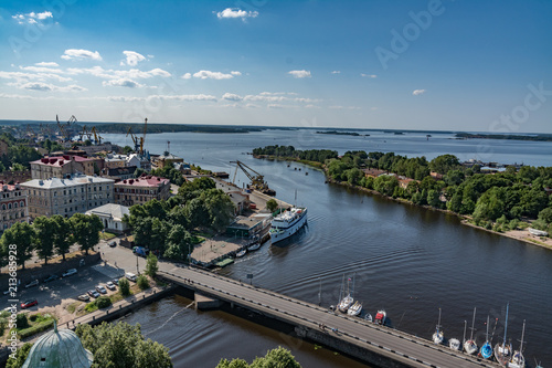 View from the Tower of Olaf the old town of Vyborg.