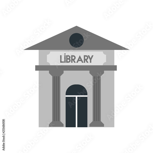 Library icon vector sign and symbol isolated on white background, Library logo concept