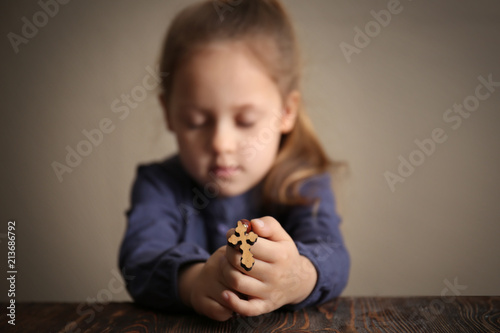 Religious Christian girl pr...
