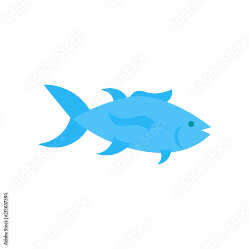 Tuna icon vector sign and symbol isolated on white background  Tuna logo concept