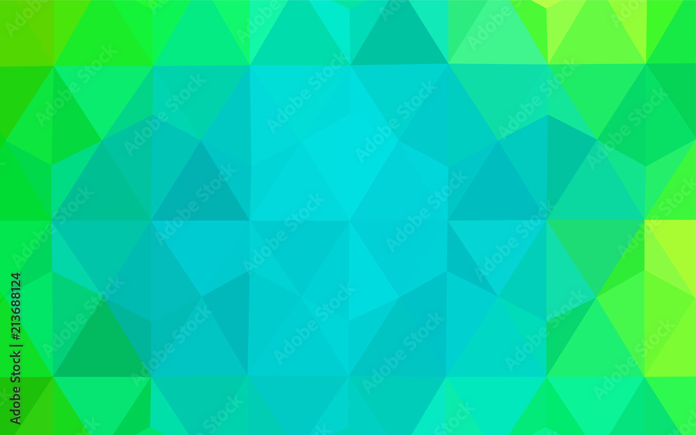 Obraz premium Light Green vector abstract polygonal pattern.