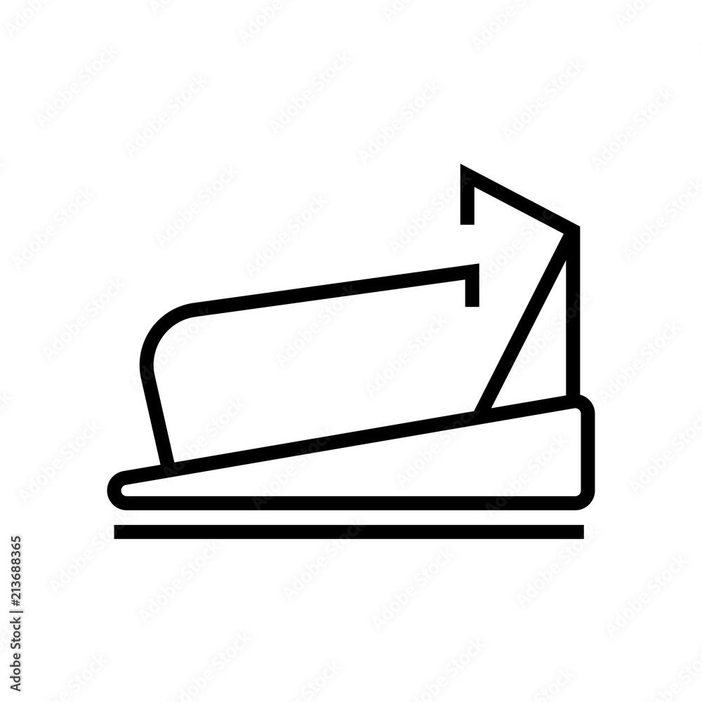 Treadmill icon vector sign and symbol isolated on white background, Treadmill logo concept Treadmill icon vector sign and symbol isolated on white background, Treadmill logo concept