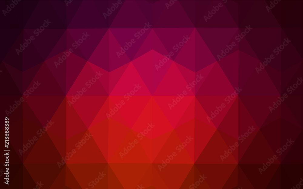 Obraz premium Dark Red vector polygon abstract background.