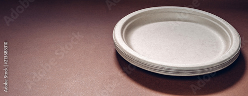 Slika na platnu Biodegradable and compostable disposable molded fibre plates
