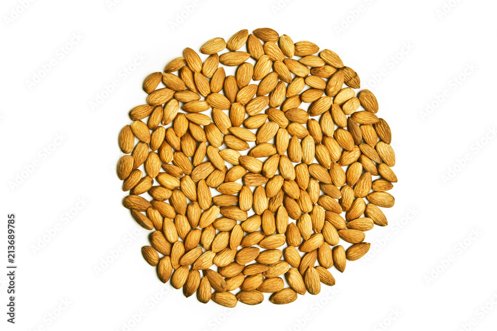 Almonds isolated on white background Almonds isolated on white background