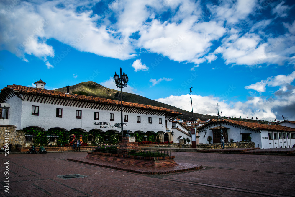 Poblado colombiano, arquitectura antigua