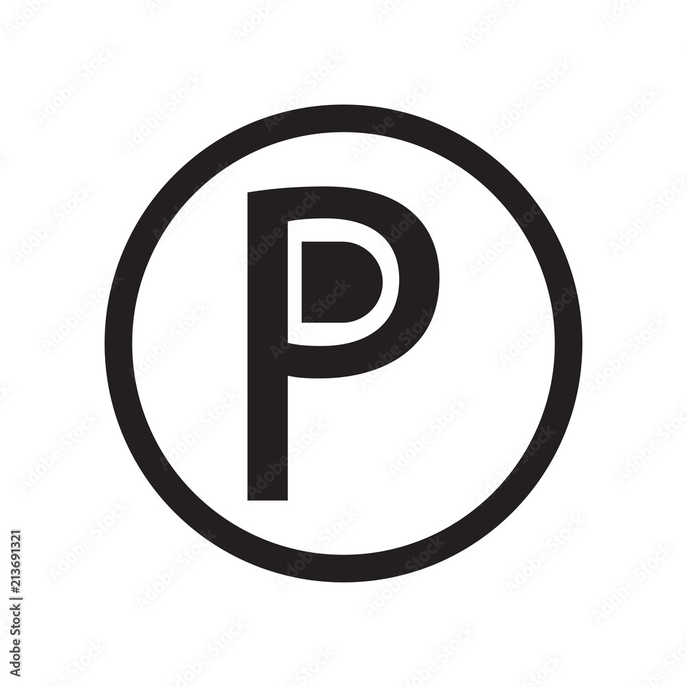 Parking Sign icon vector sign and symbol isolated on white background, Parking Sign logo concept Parking Sign icon vector sign and symbol isolated on white background, Parking Sign logo concept
