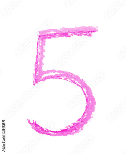 Hand drawn number symbol is...