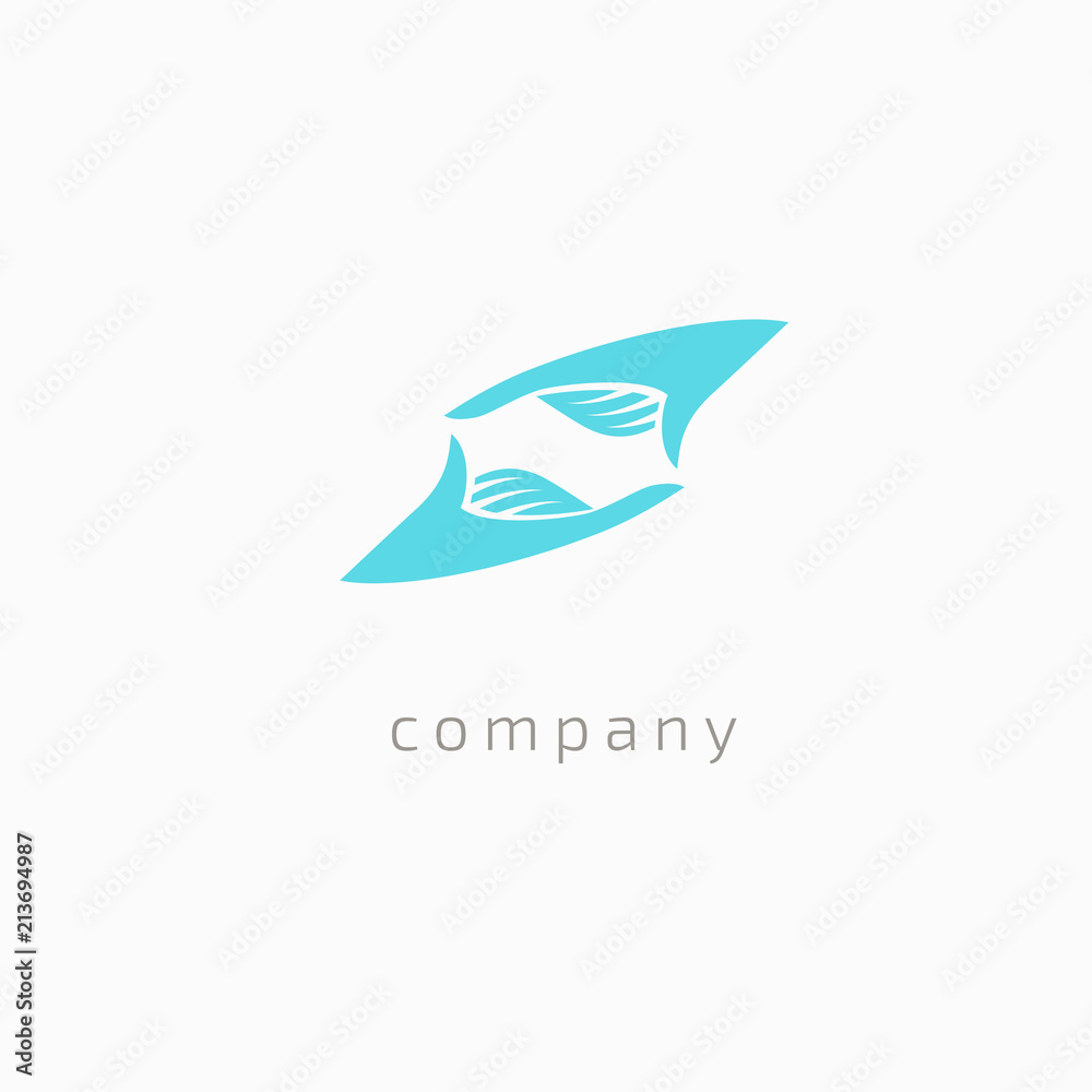 Abstract hands logo icon vector design. Health, help, support Center, care, vector logo.