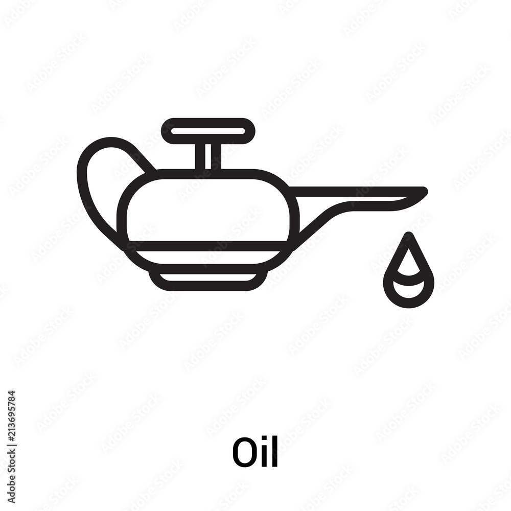 Oil icon vector sign and symbol isolated on white background, Oil logo concept Oil icon vector sign and symbol isolated on white background, Oil logo concept
