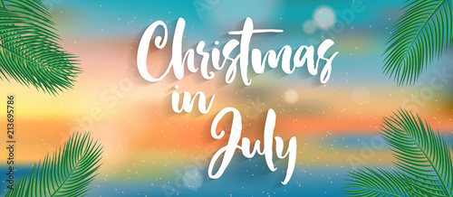 Christmas in july vector design.