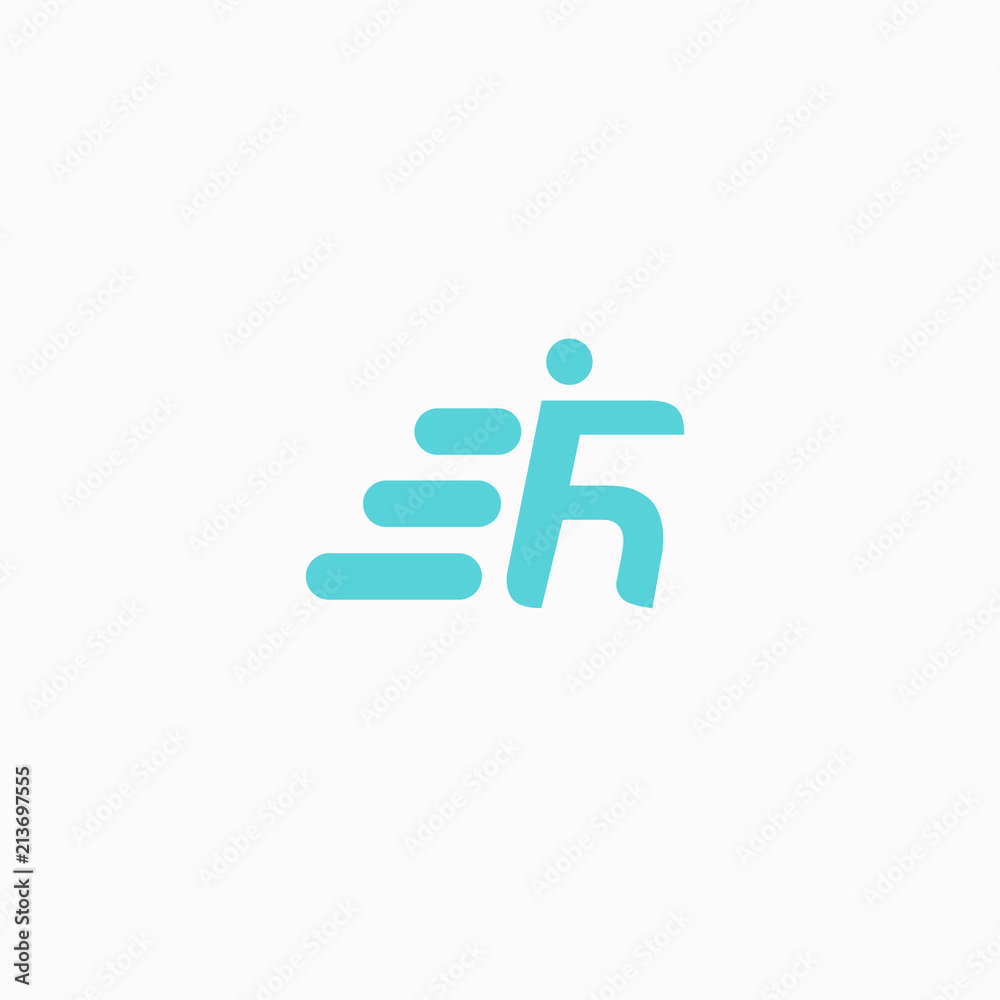 Abstract athlete logo icon vector design. Gym, sports games, fitness, business, trainer vector logo Abstract athlete logo icon vector design. Gym, sports games, fitness, business, trainer vector logo