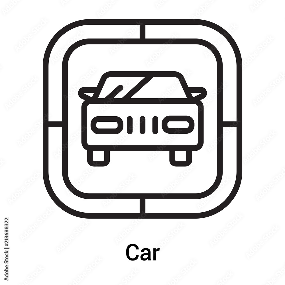 Car icon vector sign and symbol isolated on white background, Car logo concept Car icon vector sign and symbol isolated on white background, Car logo concept