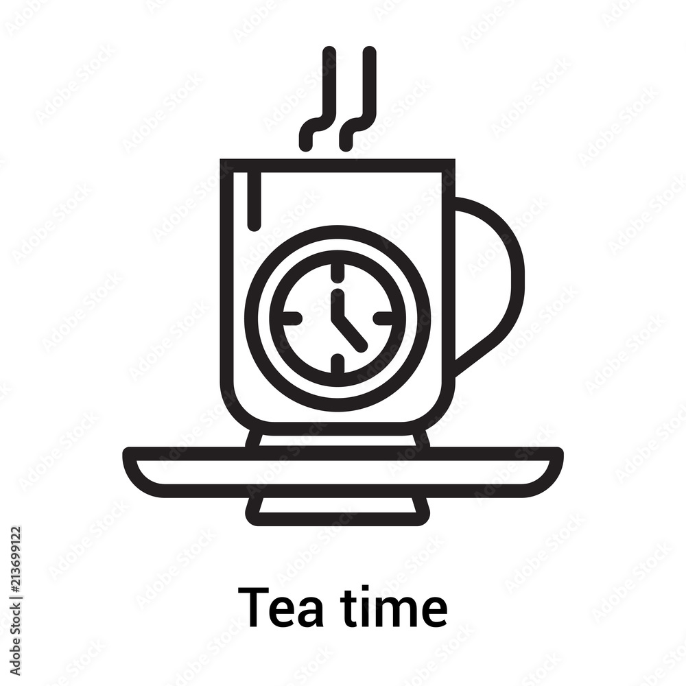 Tea Time Logo Vector & Photo (Free Trial) | Bigstock