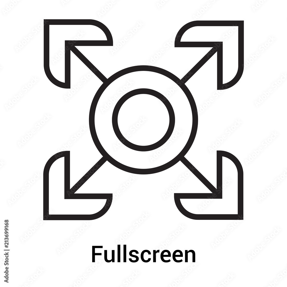 Fullscreen icon vector sign and symbol isolated on white background, Fullscreen logo concept Fullscreen icon vector sign and symbol isolated on white background, Fullscreen logo concept