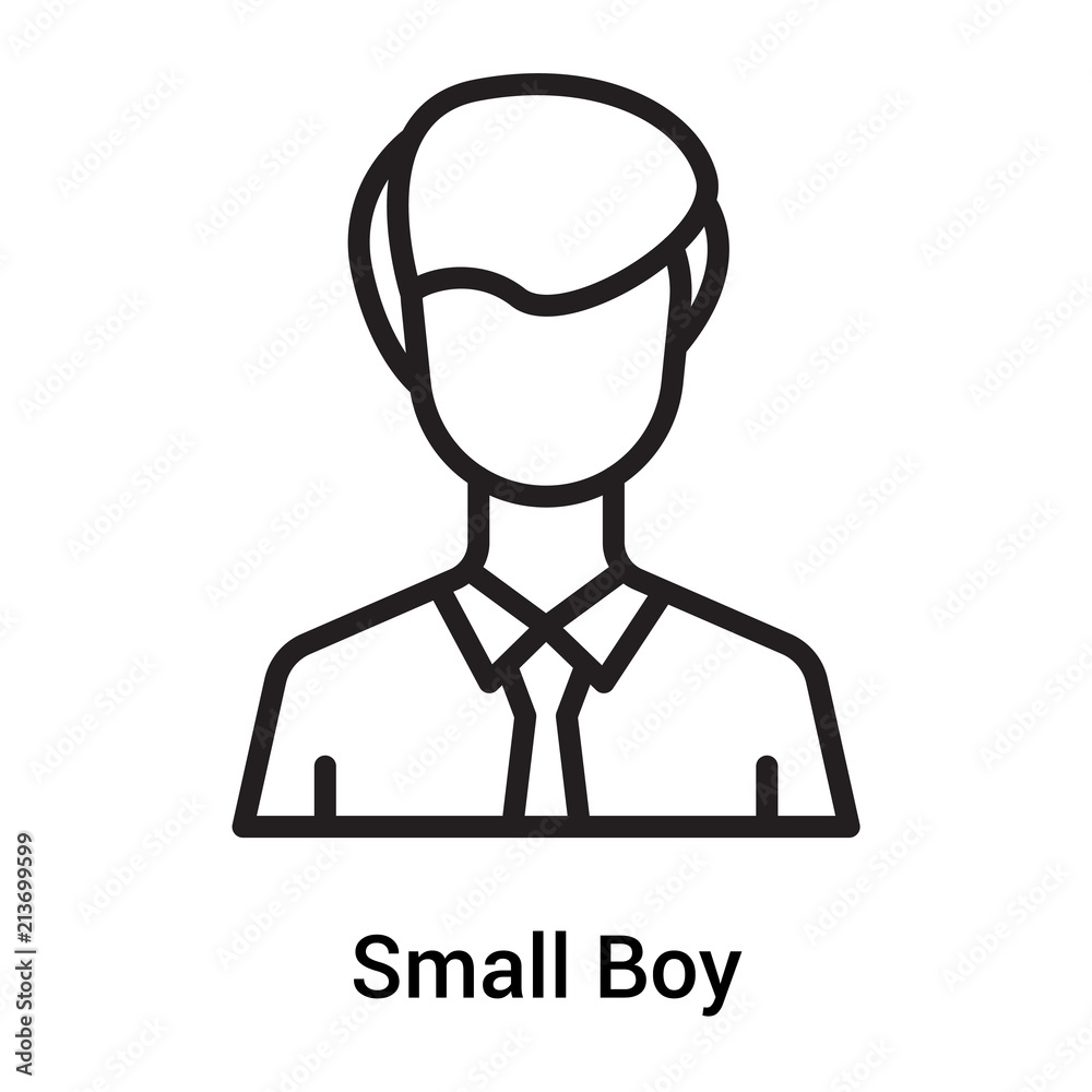 Small Boy icon vector sign and symbol isolated on white background, Small Boy logo concept Small Boy icon vector sign and symbol isolated on white background, Small Boy logo concept