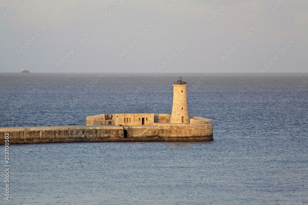 Lighthouse in Valletta. Malta