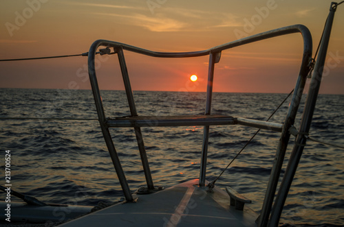 Sunset while sailing Madagascar