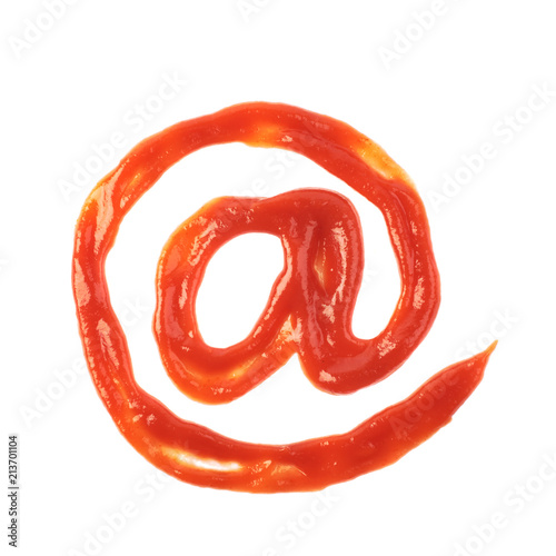 At e-mail symbol sign isolated