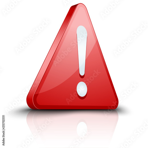 Exclamation danger sign