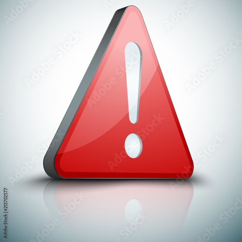 Exclamation danger sign