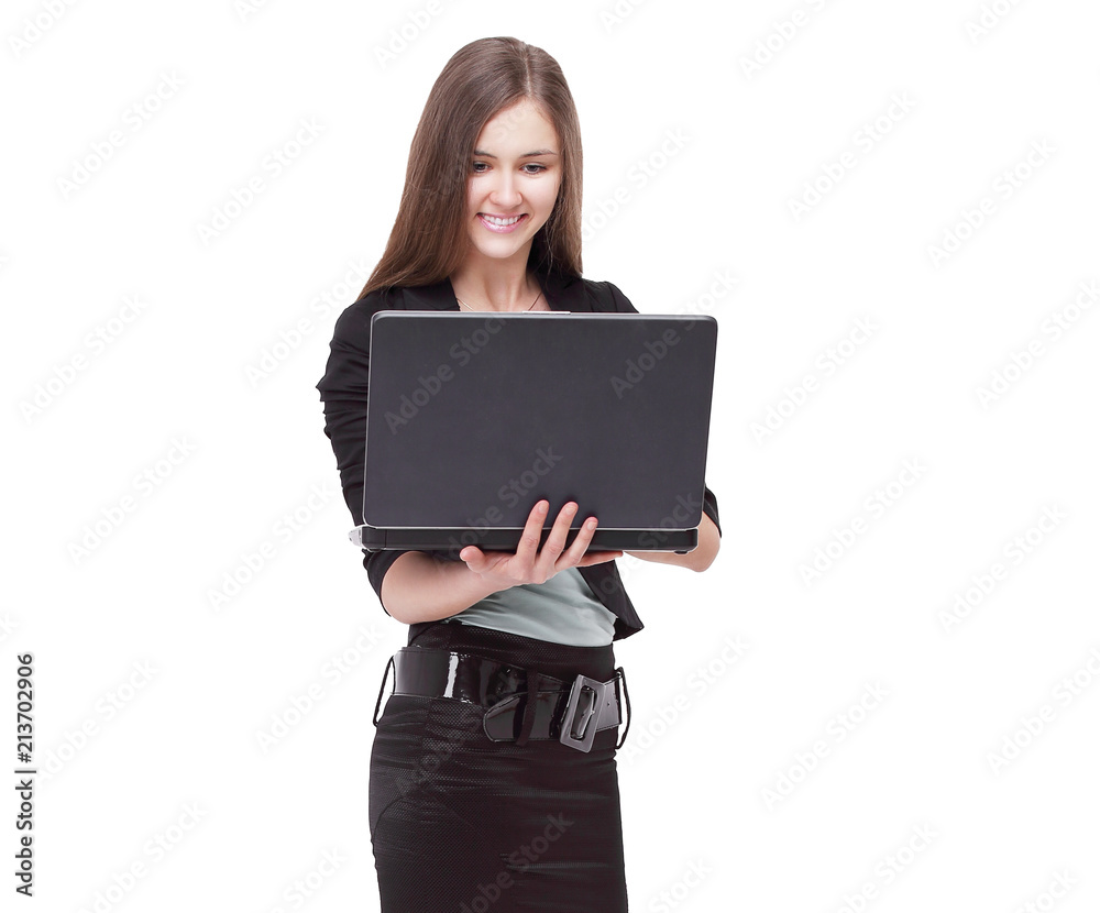 closeup. successful business with an open laptop closeup. successful business with an open laptop