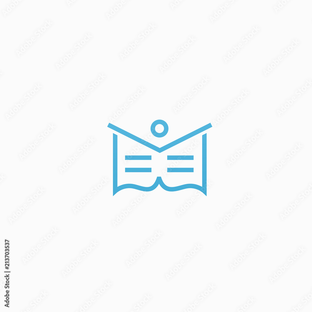 Obraz premium Abstract education logo icon vector design. College, school, university vector logo